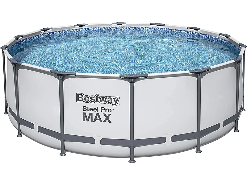 Bestway 5612X Steel Pro Max (427x122 cm, con Depuradora Cartucho 3.028 L/H Cobertor y Escalera)