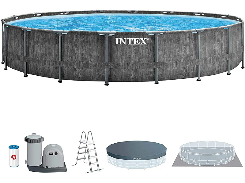 Intex 26744NP (549x122 cm, con depuradora, filtro tipo A, Greywood)