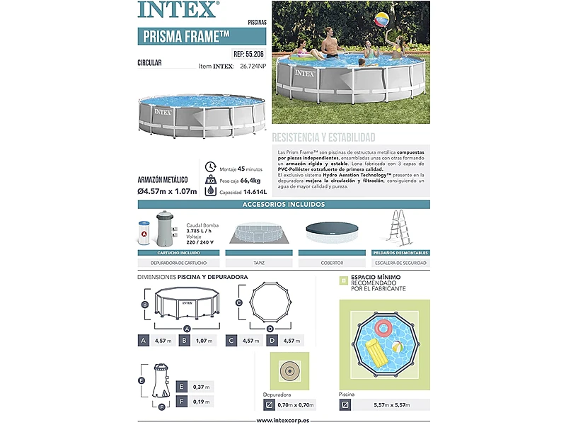 Intex 26724NP (457x107 cm, con depuradora)