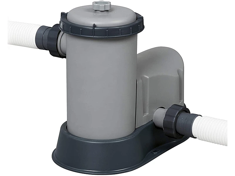 Bestway 56710 Power Steel Oval (549x274x122 cm, Depuradora de cartucho Con Cobertor y Escalera)