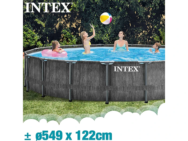 Intex 26744NP (549x122 cm, con depuradora, filtro tipo A, Greywood)