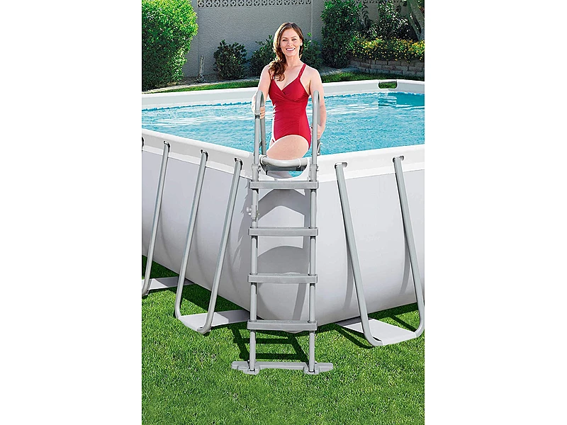 Bestway Power Steel 56456-GS18 (412x201x122 cm, con Depuradora Cartucho y Escalera)