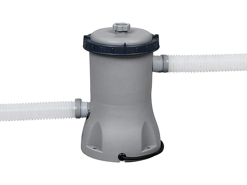 Bestway 56722C Power Steel (412x201x122 cm, con Depuradora Cartucho con Escalera, Ratán)